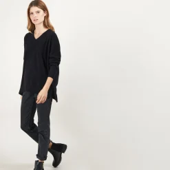 Maison Montagut Pull En Cachemire Col V Avec Fentes - Brendao><noscript><img width=