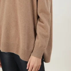 Maison Montagut Pull En Cachemire Col V Avec Fentes - Brendao><noscript><img width=