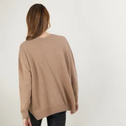 Maison Montagut Pull En Cachemire Col V Avec Fentes - Brendao><noscript><img width=