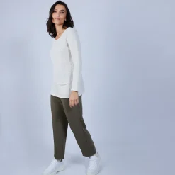 Maison Montagut Pull En Laine Et Soie Poche Avant - Bajira>Femme Pulls