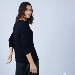 Maison Montagut Pull En Laine Et Soie Poche Avant - Bajira><noscript><img width=