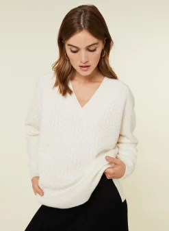 Maison Montagut Pull Fentes Jeux De Points Cachemire - Giulia><noscript><img width=