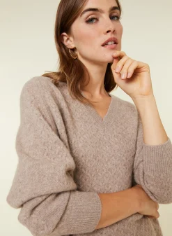 Maison Montagut Pull Fentes Jeux De Points Cachemire - Giulia><noscript><img width=