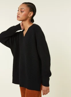 Maison Montagut Pull Fentes Jeux De Points Cachemire - Giulia><noscript><img width=