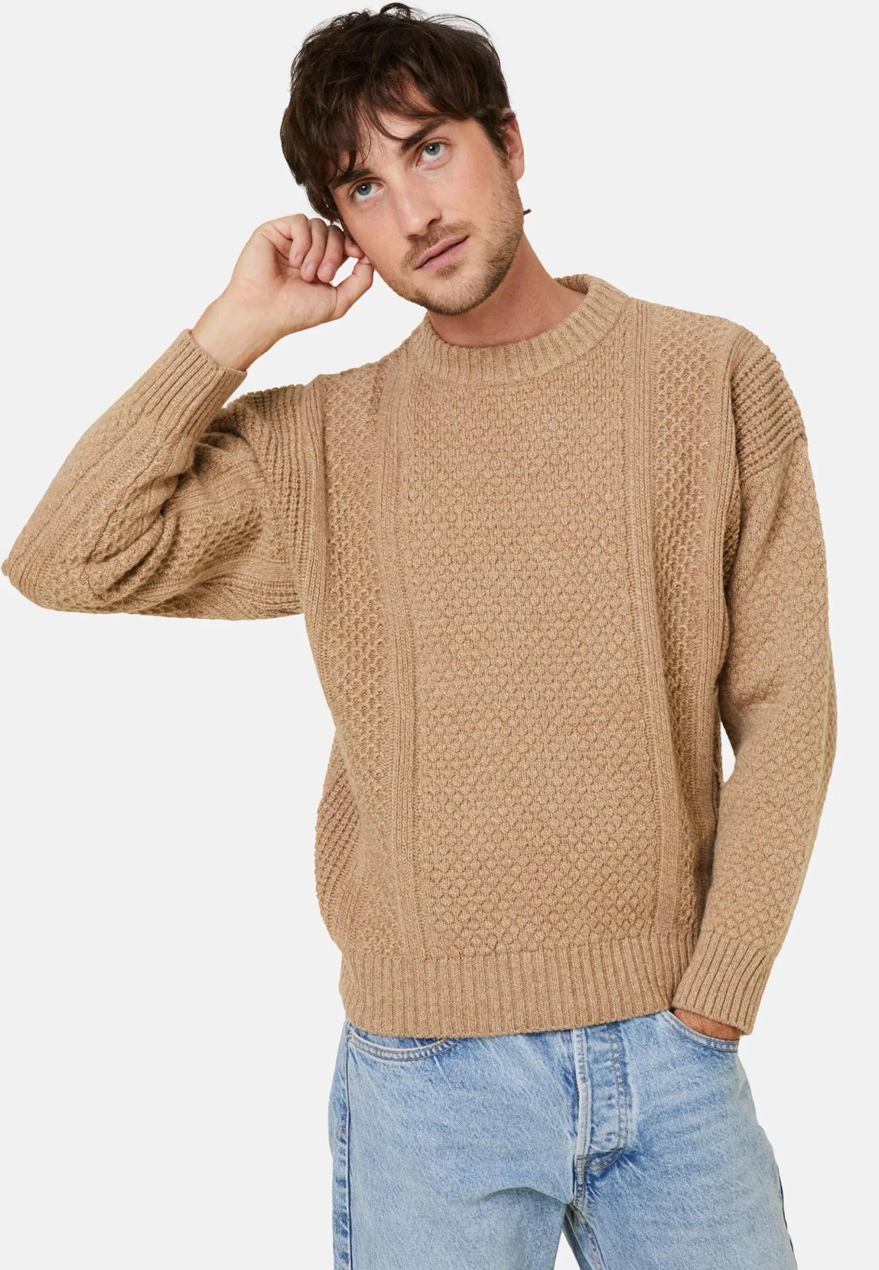 Maison Montagut Pull Maille Gaufree En Laine Et Cachemire - Fall>Homme Pulls