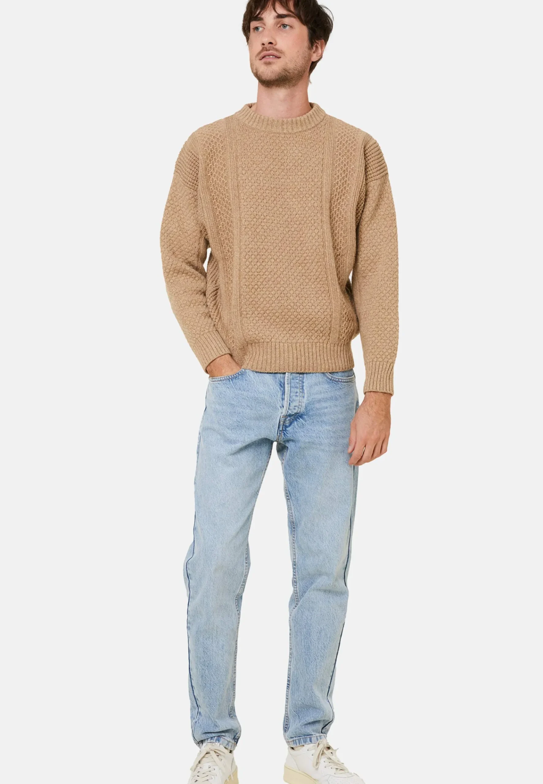 Maison Montagut Pull Maille Gaufree En Laine Et Cachemire - Fall>Homme Pulls