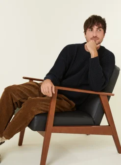 Maison Montagut Pull Maille Gaufree En Laine Et Cachemire - Fall><noscript><img width=