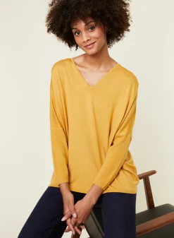 Maison Montagut Pull Manches Chauve-Souris En Laine Merinos - Boxe><noscript><img width=