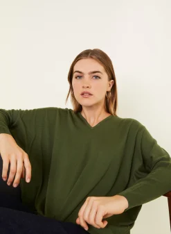 Maison Montagut Pull Manches Chauve-Souris En Laine Merinos - Boxe><noscript><img width=