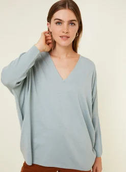 Maison Montagut Pull Manches Chauve-Souris En Laine Merinos - Boxe><noscript><img width=