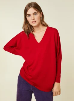 Maison Montagut Pull Manches Chauve-Souris En Laine Merinos - Boxe><noscript><img width=