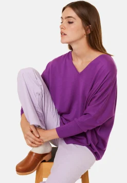 Maison Montagut Pull Manches Chauve-Souris En Laine Merinos - Boxe><noscript><img width=