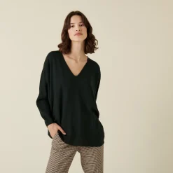 Maison Montagut Pull Manches Chauve-Souris En Laine Merinos - Boxe><noscript><img width=