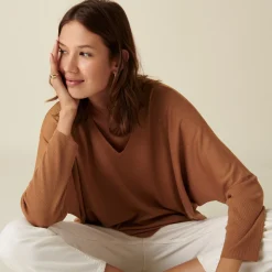 Maison Montagut Pull Manches Chauve-Souris En Laine Merinos - Boxe><noscript><img width=