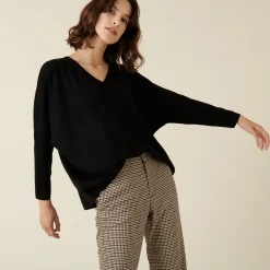 Maison Montagut Pull Manches Chauve-Souris En Laine Merinos - Boxe><noscript><img width=