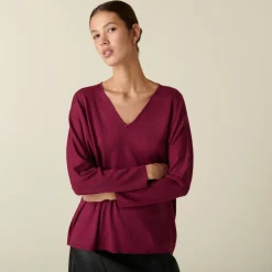 Maison Montagut Pull Manches Chauve-Souris En Laine Merinos - Boxe><noscript><img width=