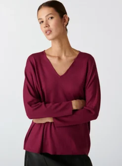 Maison Montagut Pull Manches Chauve-Souris En Laine Merinos - Boxe><noscript><img width=