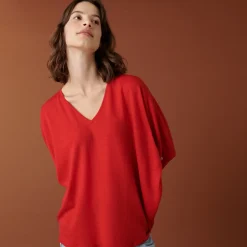 Maison Montagut Pull Manches Chauve-Souris En Laine Merinos - Boxe><noscript><img width=