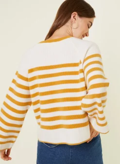 Maison Montagut Pull Mariniere En Cachemire A Manches Ample - Gaelle><noscript><img width=