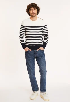 Maison Montagut Pull Mariniere En Coton - Dory><noscript><img width=