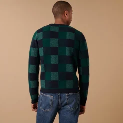 Maison Montagut Pull Motif Damier En Cachemire - Amadeo><noscript><img width=