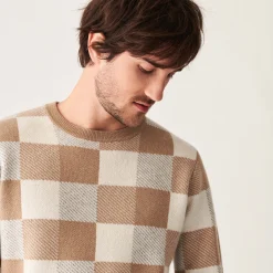 Maison Montagut Pull Motif Damier En Cachemire - Amadeo><noscript><img width=