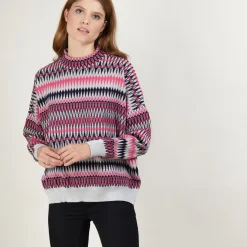 Maison Montagut Pull Motifs Azteques En Laine - Fidji><noscript><img width=