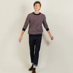 Maison Montagut Pull Motifs Chevrons En Laine Et Alpaga - Luka><noscript><img width=