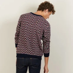 Maison Montagut Pull Motifs Chevrons En Laine Et Alpaga - Luka><noscript><img width=