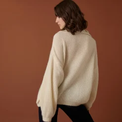 Maison Montagut Pull Oversize Boutonne En Mohair - Clea><noscript><img width=