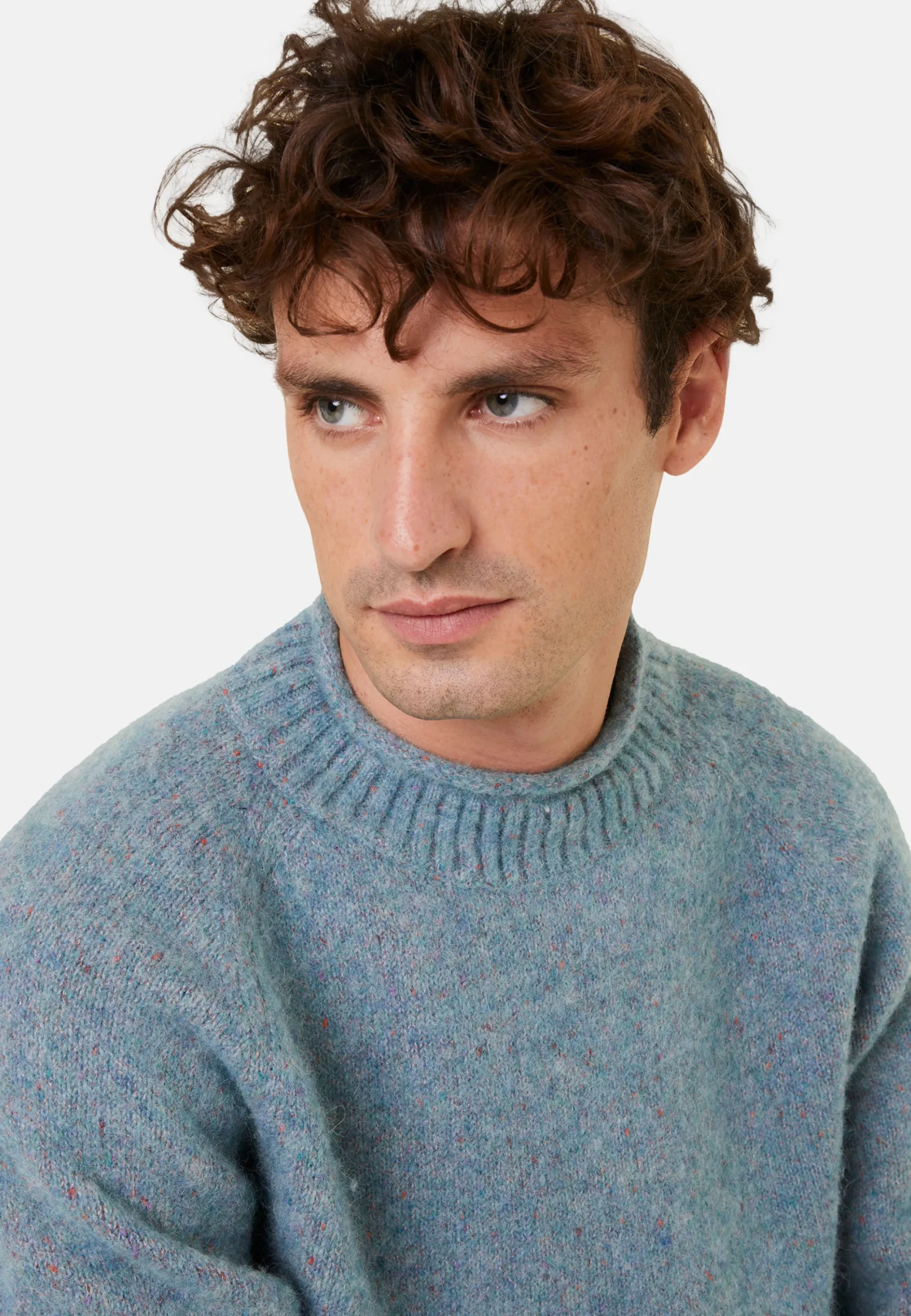 Maison Montagut Pull Ras De Cou Chine En Laine Melangee - Ferdinand>Homme Pulls