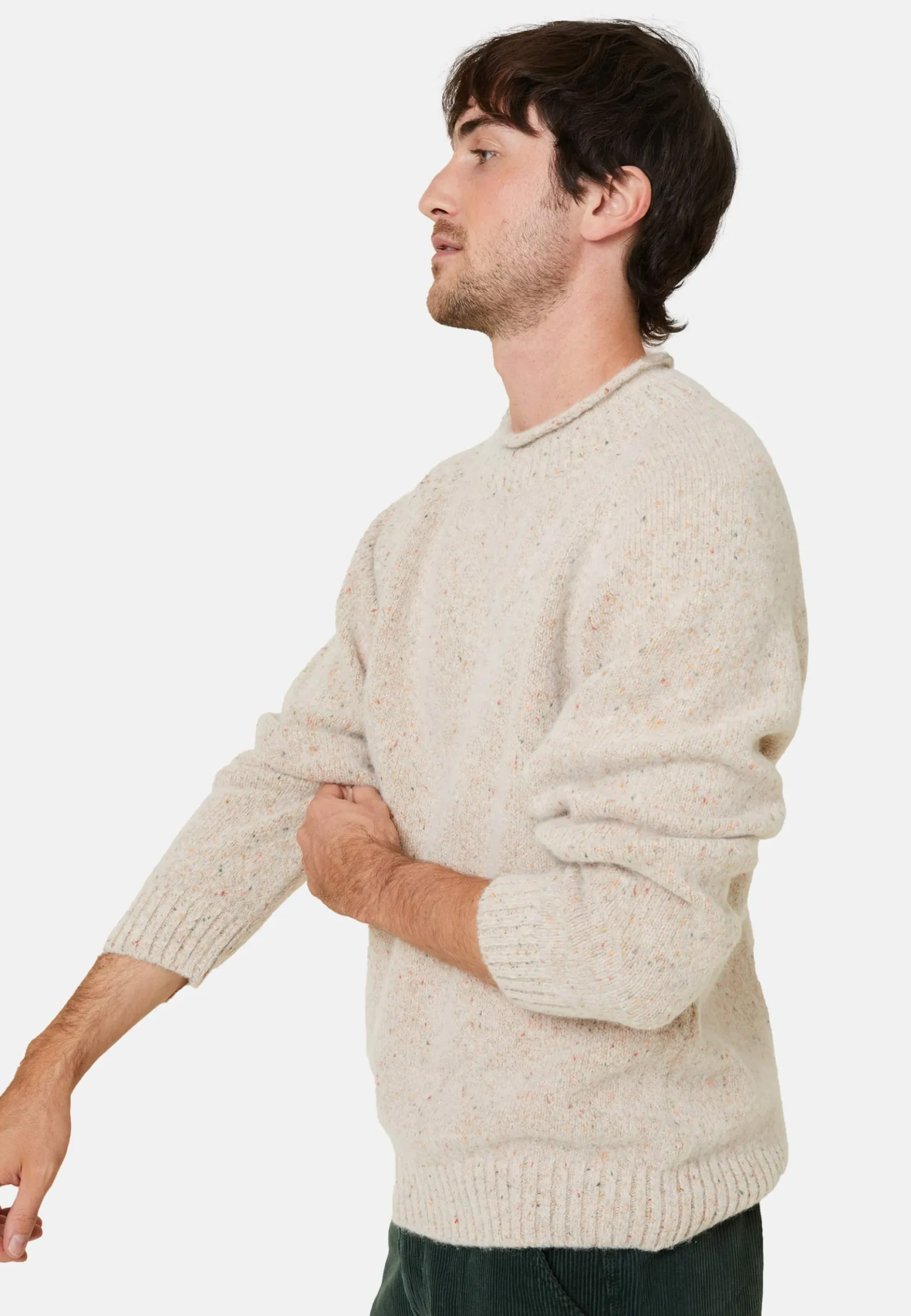 Maison Montagut Pull Ras De Cou Chine En Laine Melangee - Ferdinand>Homme Pulls