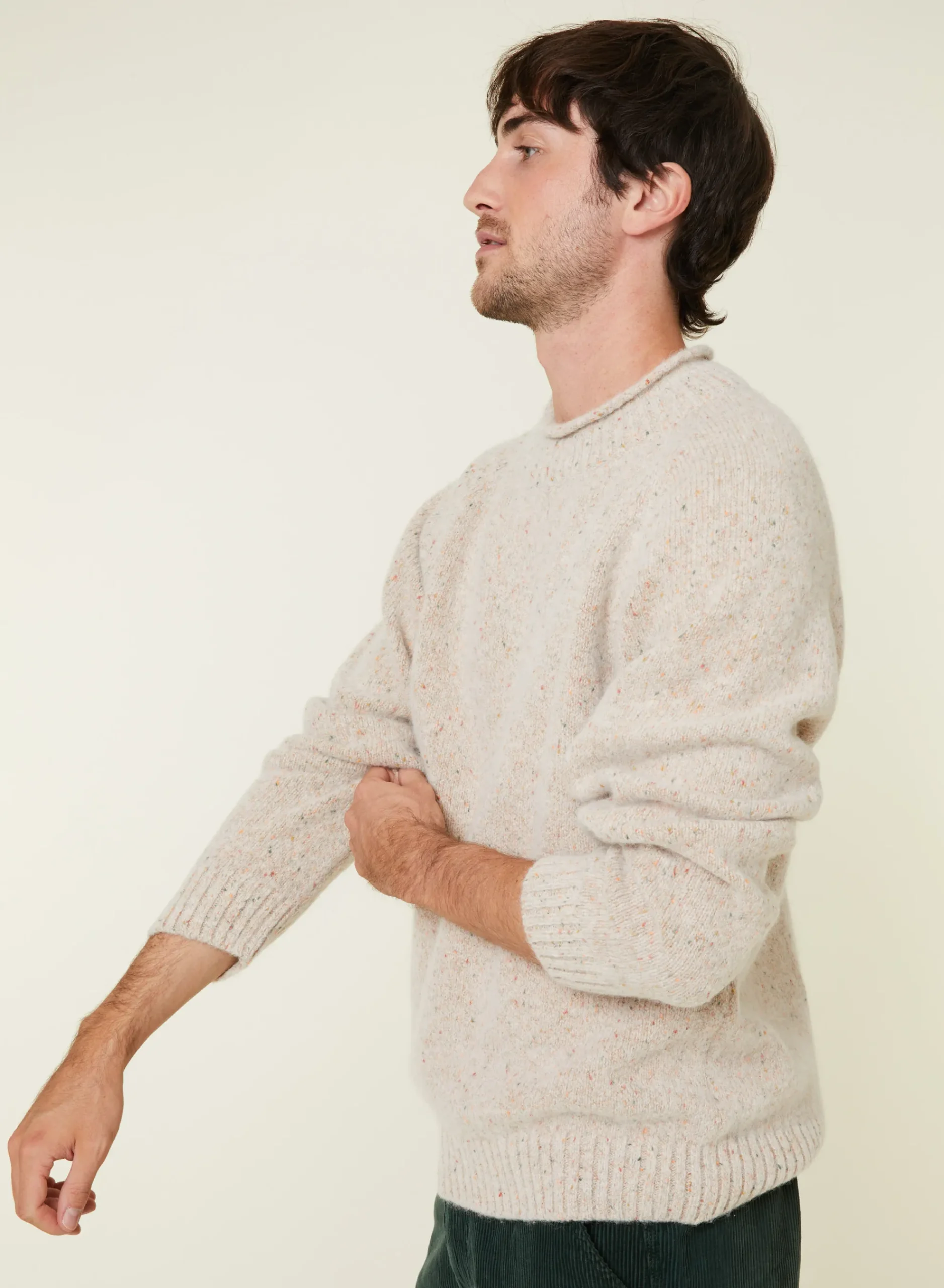 Maison Montagut Pull Ras De Cou Chine En Laine Melangee - Ferdinand>Homme Pulls
