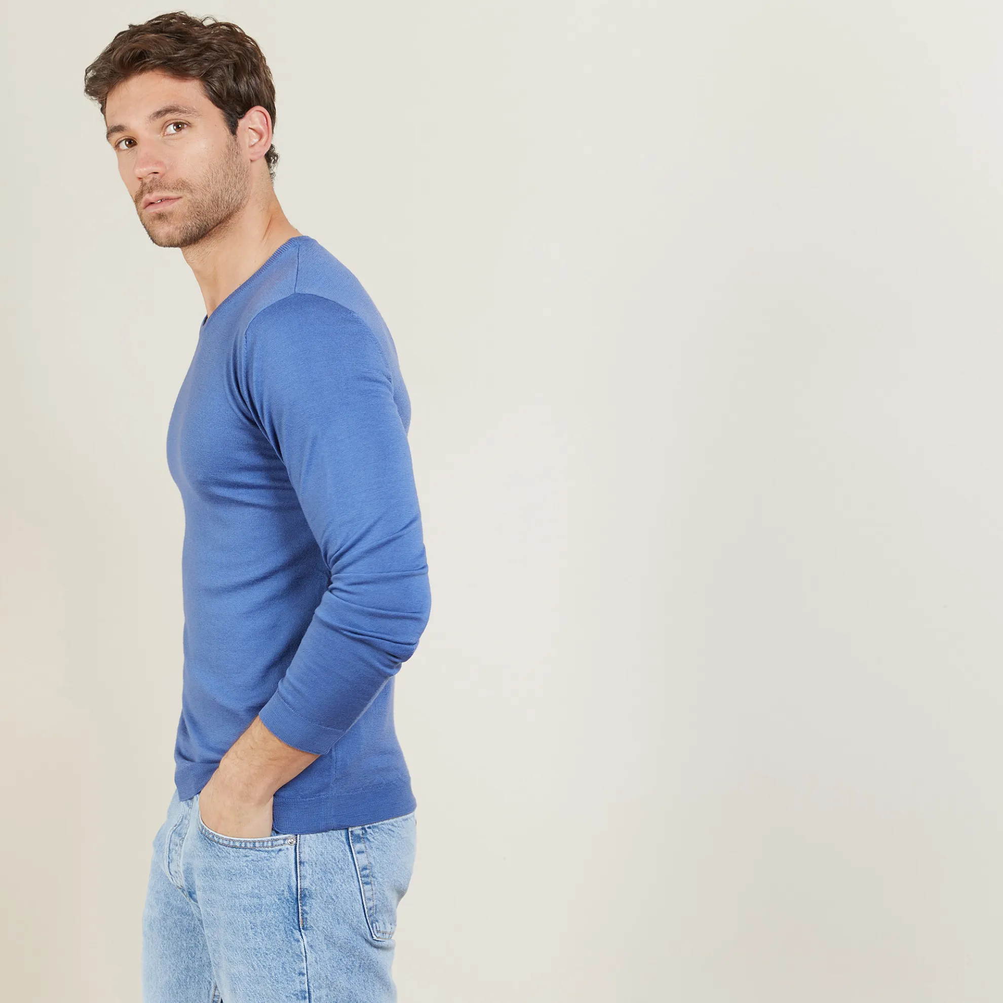 Maison Montagut Pull Ras Du Cou En Laine Merinos - Bertille>Homme Pulls