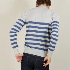 Maison Montagut Pull Raye Col Montant En Laine - Lazar><noscript><img width=