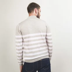 Maison Montagut Pull Raye Col Montant En Laine - Lazar><noscript><img width=