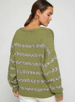 Maison Montagut Pull Raye En Coton Et Lin - Thildie><noscript><img width=