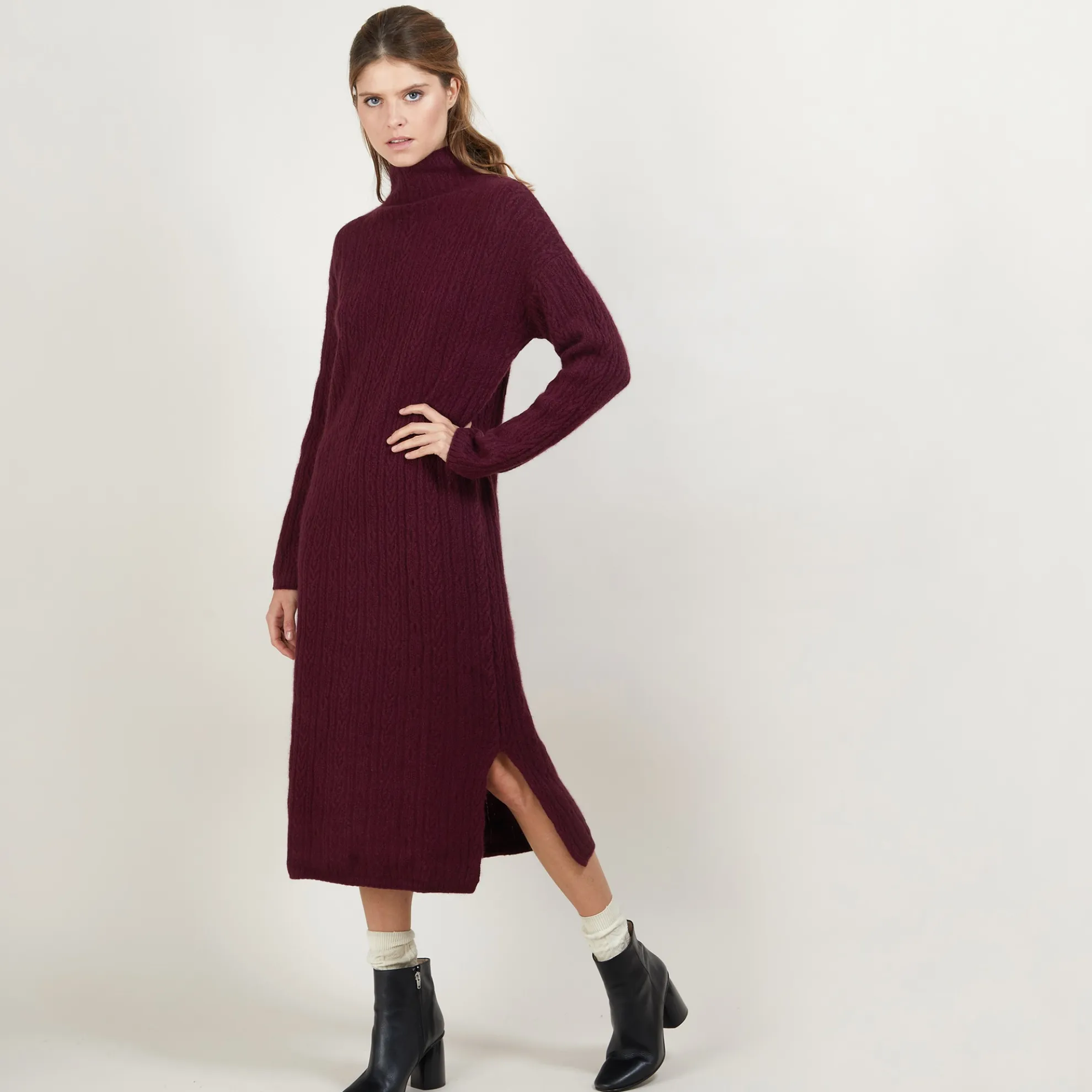 Maison Montagut Robe En Cachemire 4 Fils A Mailles Torsadees - Gisele>Femme Robes