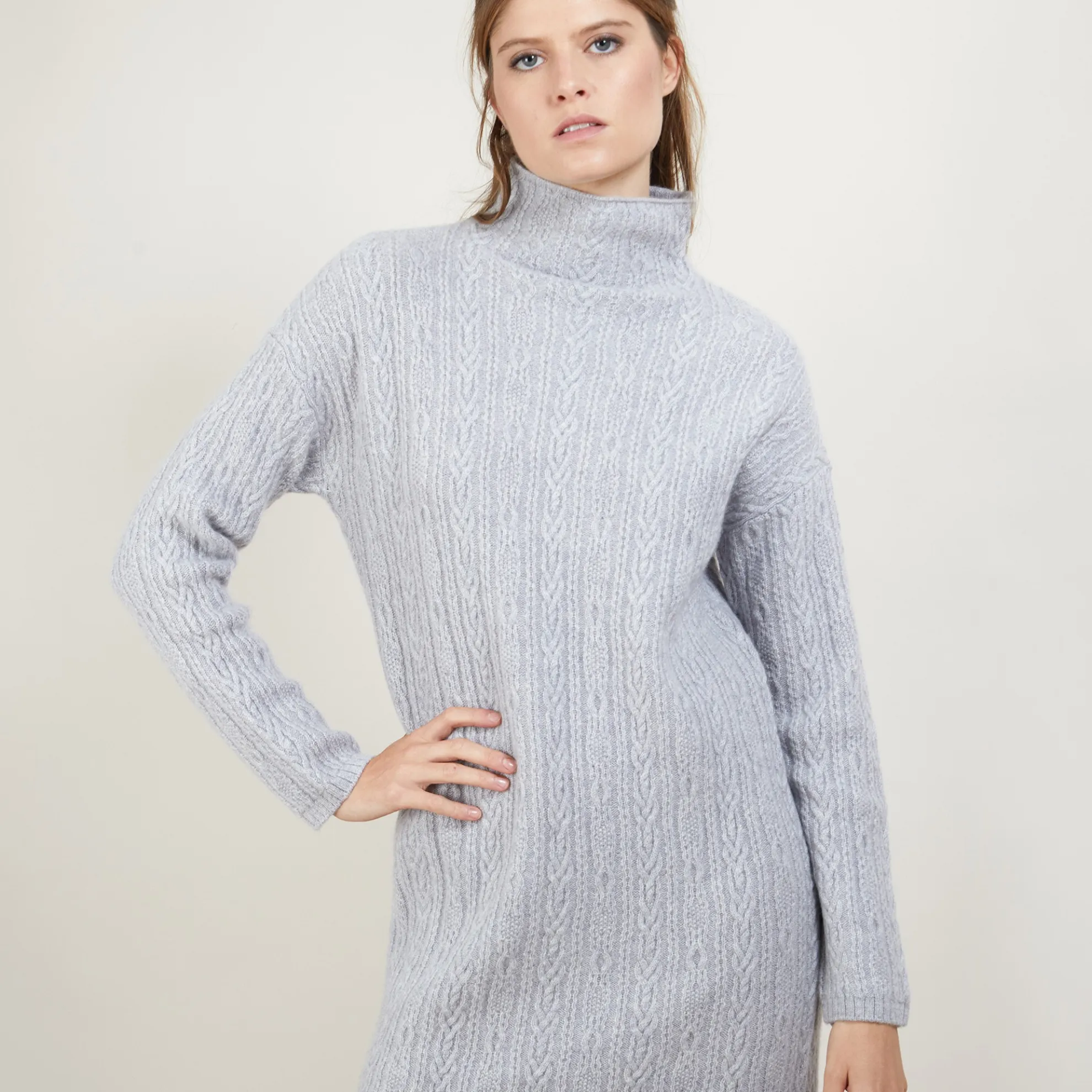 Maison Montagut Robe En Cachemire 4 Fils A Mailles Torsadees - Gisele>Femme Robes