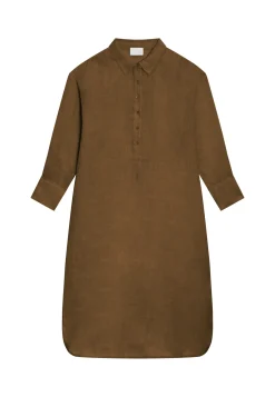 Maison Montagut Robe Longue Col Polo En Lin - Valerie>Femme Robes