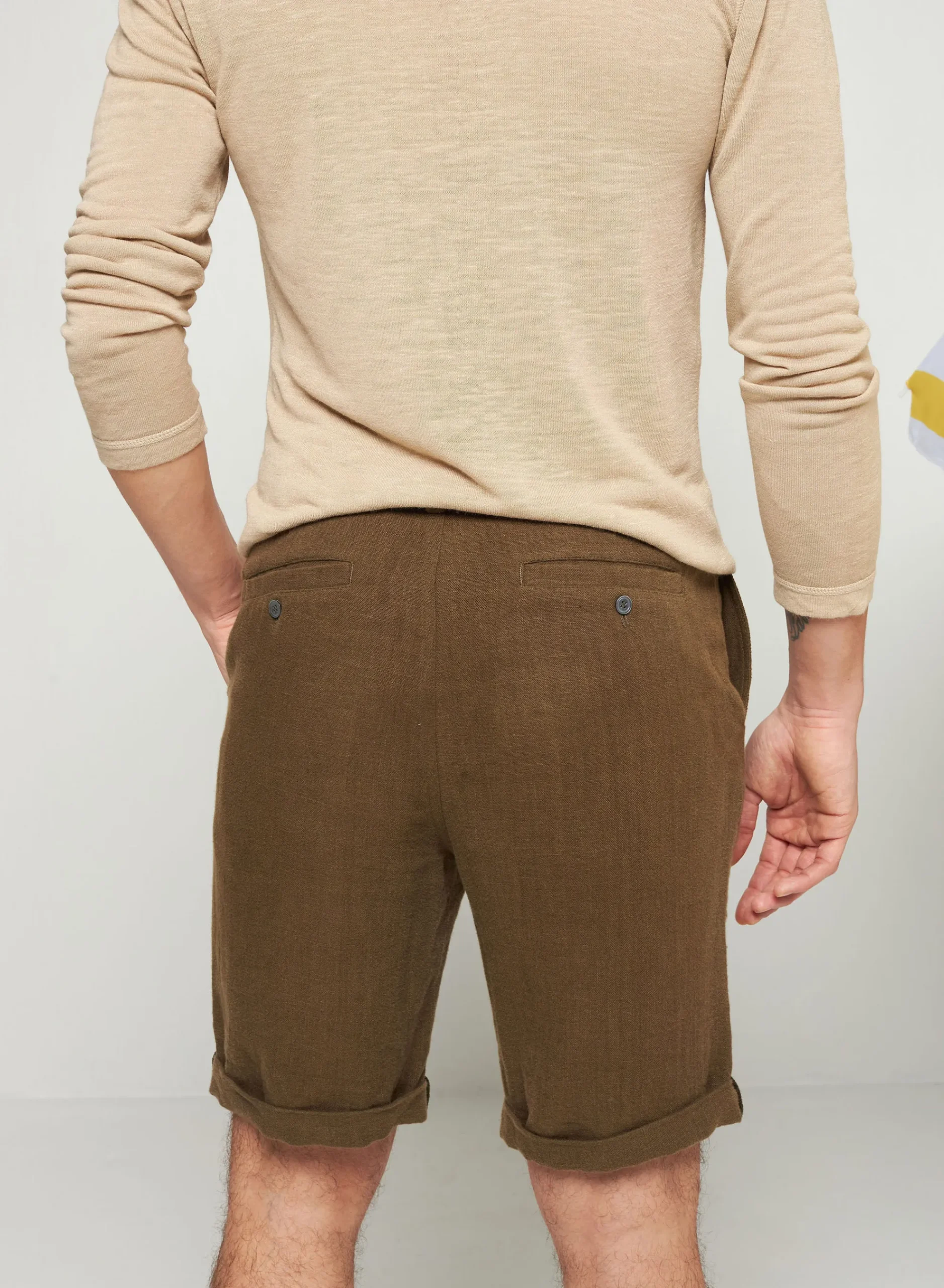 Maison Montagut Short Casual En Lin - Rodez>Homme Shorts Et Pantalons