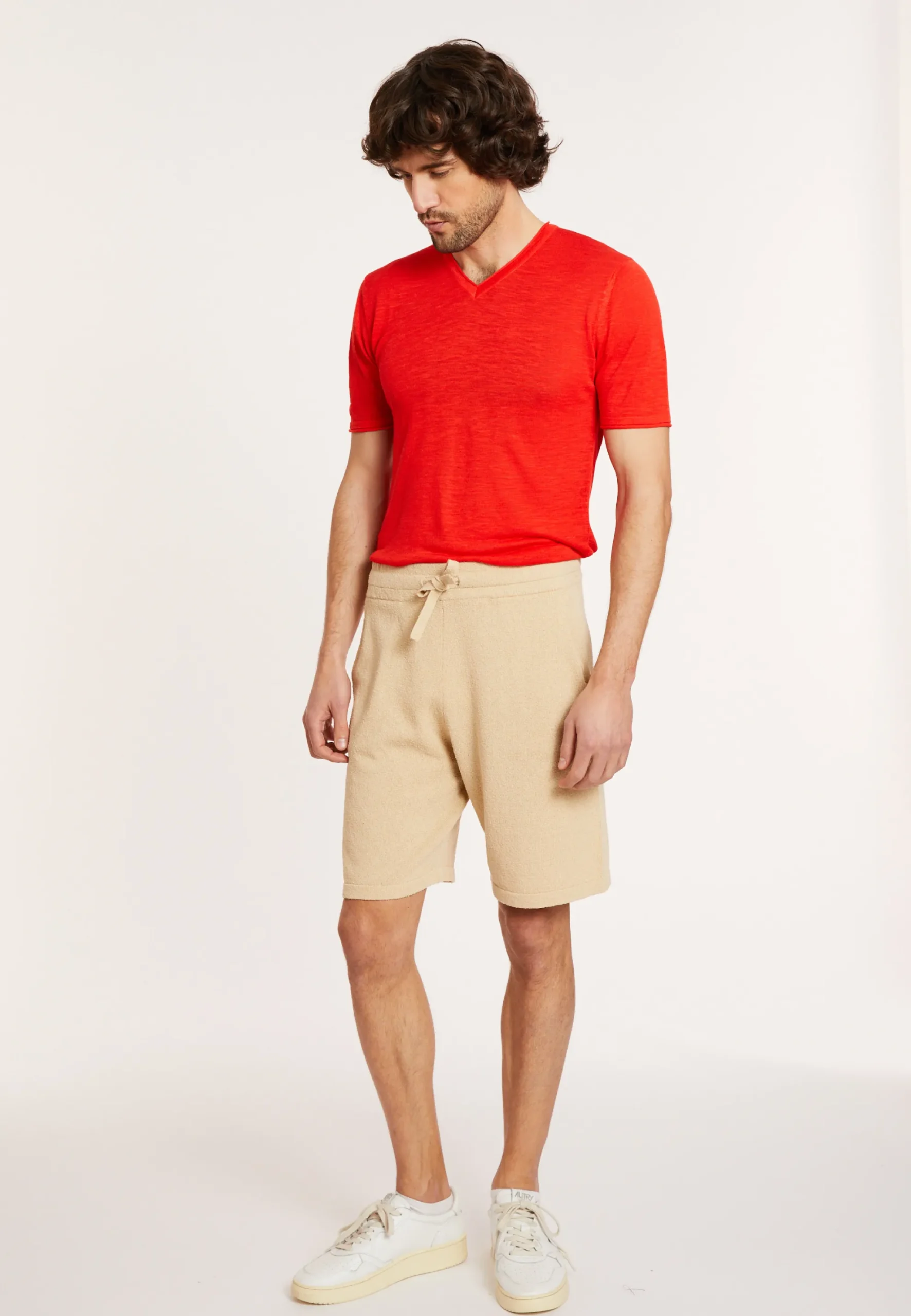 Maison Montagut Short En Coton Brosse - Drey>Homme Shorts Et Pantalons