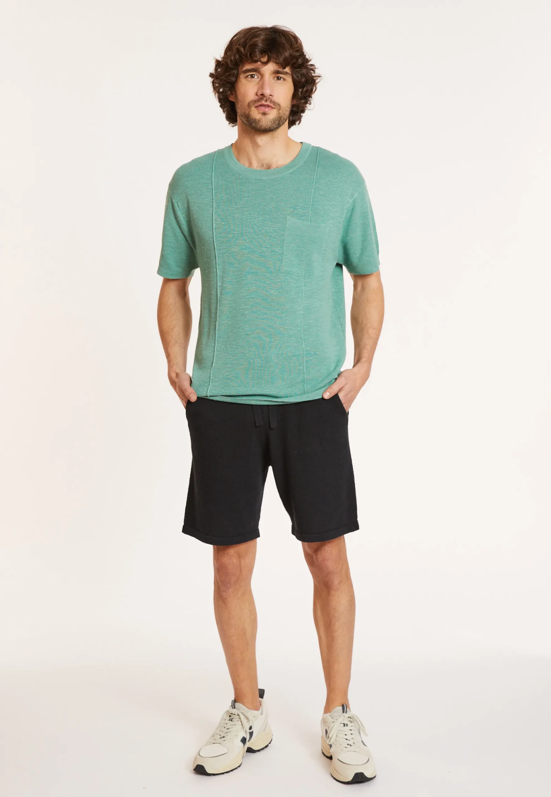 Maison Montagut Short En Coton Brosse - Drey>Homme Shorts Et Pantalons