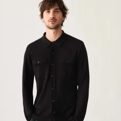 Maison Montagut Surchemise A Poches Plaquees En Laine Merinos - Andy><noscript><img width=