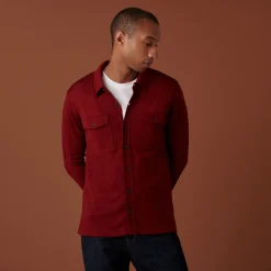 Maison Montagut Surchemise A Poches Plaquees En Laine Merinos - Andy><noscript><img width=