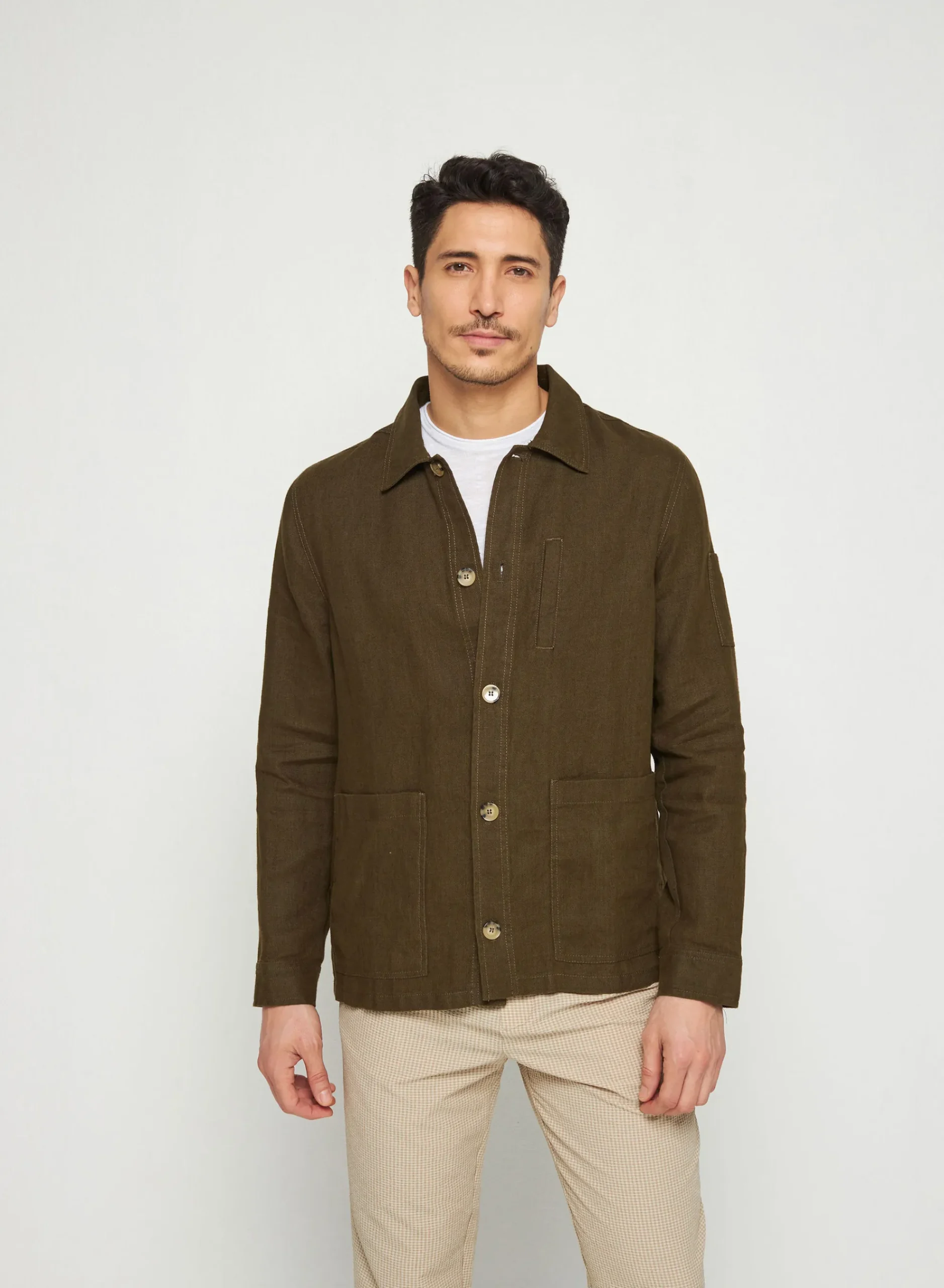 Maison Montagut Surchemise Casual En Lin - Rodrigue>Homme Chemises