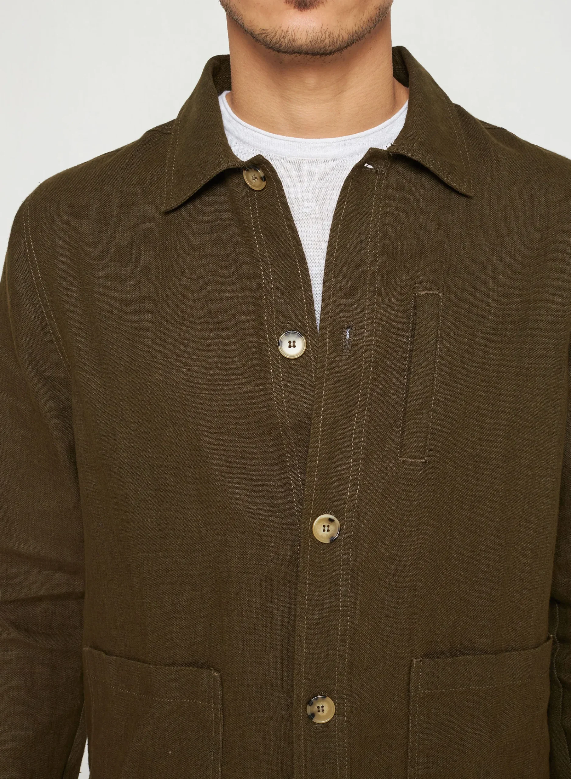 Maison Montagut Surchemise Casual En Lin - Rodrigue>Homme Chemises