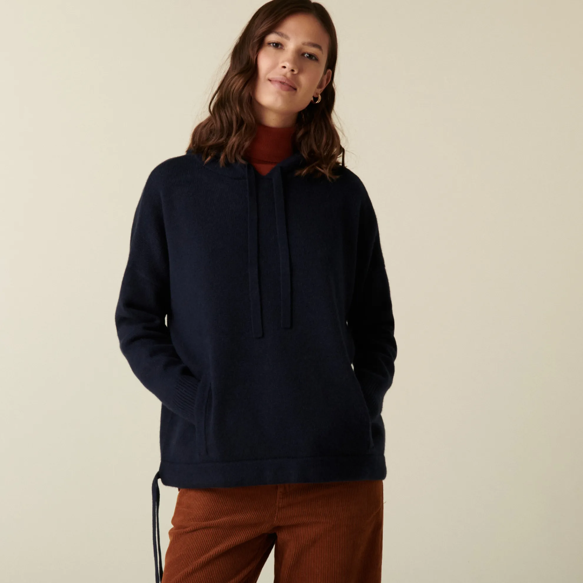 Maison Montagut Sweat A Capuche En Cachemire Avec Poches - Ado>Femme Pulls