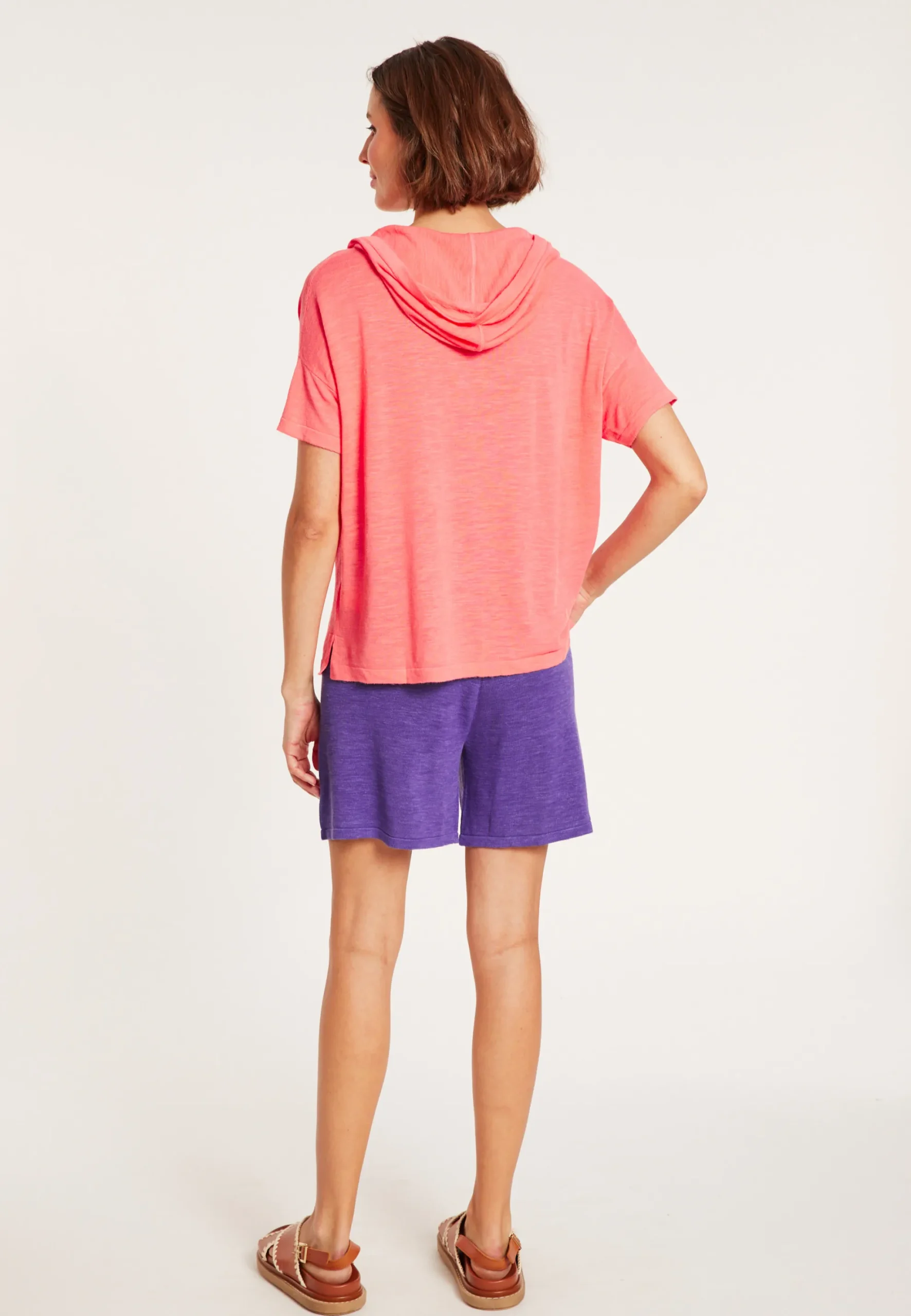 Maison Montagut Sweat A Capuche En Lin Flamme - Pivoine>Femme T-Shirts