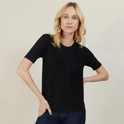 Maison Montagut Top Femme En Laine Et Soie - Alex><noscript><img width=